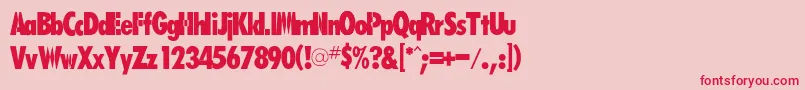 Rsfutarubold Font – Red Fonts on Pink Background