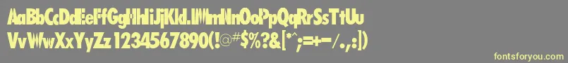 Rsfutarubold Font – Yellow Fonts on Gray Background