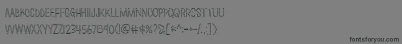Lisätietoja Love Monster Skinny Outline-fontista Love Monster Skinny Outline-fontti – mustat fontit harmaalla taustalla