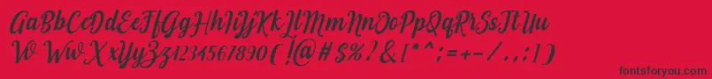 Love of Yellow Font – Black Fonts on Red Background
