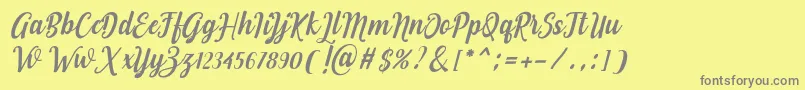 Weitere Informationen zur Love of Yellow-Schriftart Love of Yellow-Schriftart – Graue Schriften auf gelbem Hintergrund