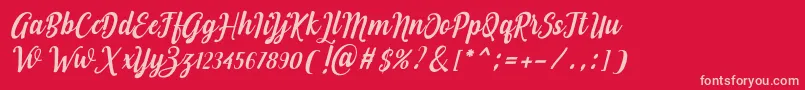 Love of Yellow Font – Pink Fonts on Red Background