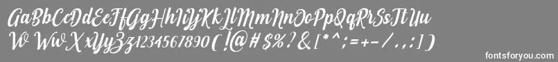 Love of Yellow Font – White Fonts on Gray Background