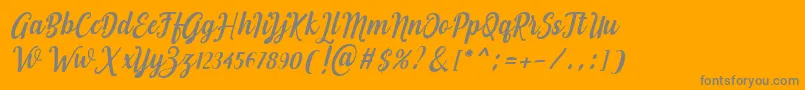 Love of Yellow Font – Gray Fonts on Orange Background