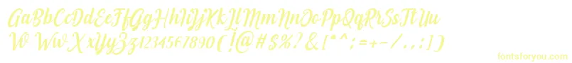 Love of Yellow Font – Yellow Fonts on White Background