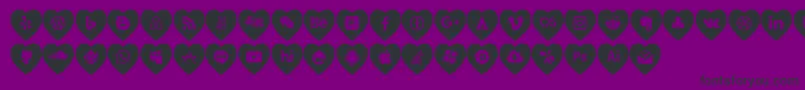 love social media Font – Black Fonts on Purple Background