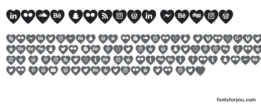 Шрифт Love social media (132995)