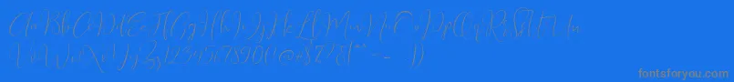 Шрифт Love Surely DF – серые шрифты на синем фоне