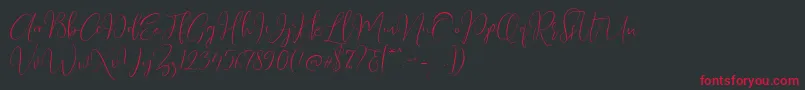Шрифт Love Surely DF – красные шрифты на чёрном фоне