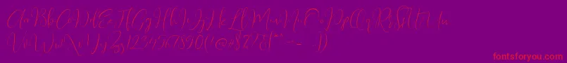 Шрифт Love Surely DF – красные шрифты на фиолетовом фоне