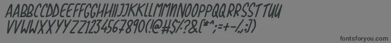 Love The Trees Italic Font – Black Fonts on Gray Background
