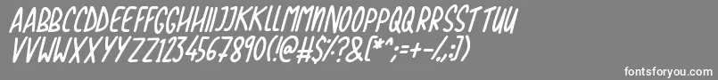 Love The Trees Italic Font – White Fonts on Gray Background