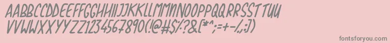 Love The Trees Italic Font – Gray Fonts on Pink Background