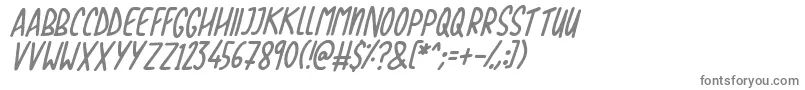 Шрифт Love The Trees Italic – серые шрифты на белом фоне