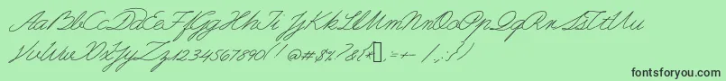 Guayaquil1800 Font – Black Fonts on Green Background