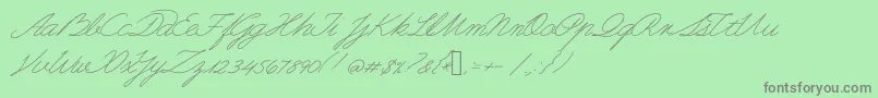 Guayaquil1800 Font – Gray Fonts on Green Background