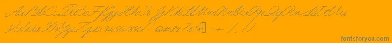 Guayaquil1800-Schriftart – Graue Schriften auf orangefarbenem Hintergrund