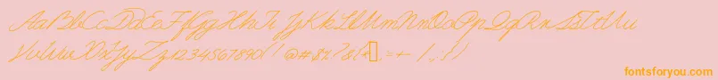 Guayaquil1800-Schriftart – Orangefarbene Schriften auf rosa Hintergrund