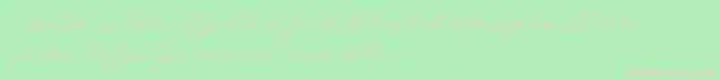 Guayaquil1800 Font – Pink Fonts on Green Background