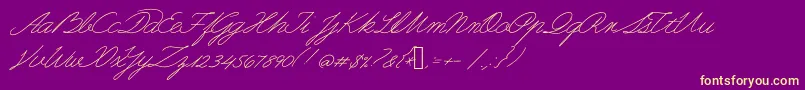 Guayaquil1800 Font – Yellow Fonts on Purple Background