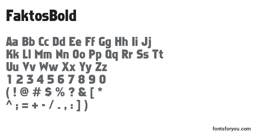 characters of faktosbold font, letter of faktosbold font, alphabet of  faktosbold font