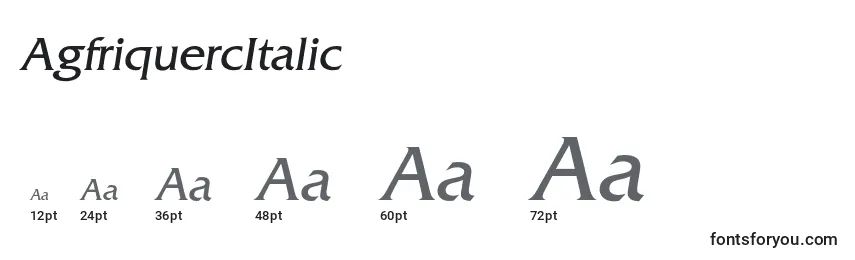 sizes of agfriquercitalic font, agfriquercitalic sizes