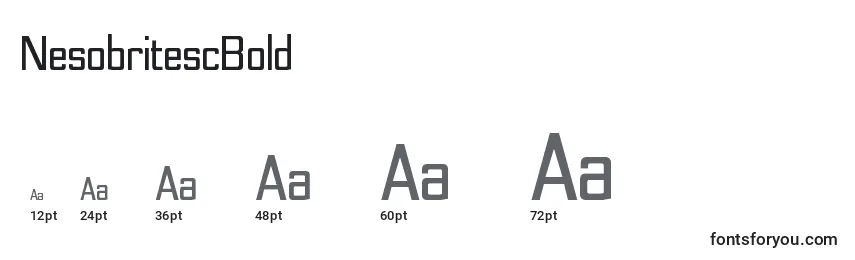 sizes of nesobritescbold font, nesobritescbold sizes