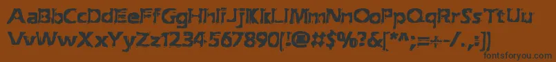ExtractionBrk Font – Black Fonts on Brown Background
