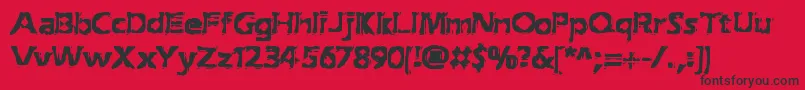 ExtractionBrk Font – Black Fonts on Red Background