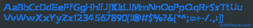ExtractionBrk Font – Blue Fonts on Black Background