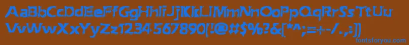 ExtractionBrkフォントについての詳細 フォントExtractionBrk – 茶色の背景に青い文字