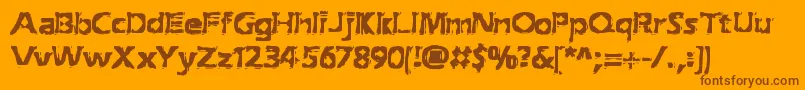 ExtractionBrk Font – Brown Fonts on Orange Background