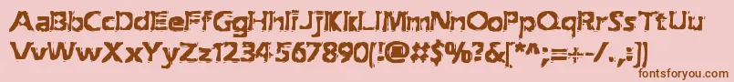 ExtractionBrk Font – Brown Fonts on Pink Background
