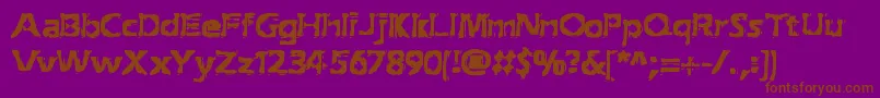 ExtractionBrk Font – Brown Fonts on Purple Background