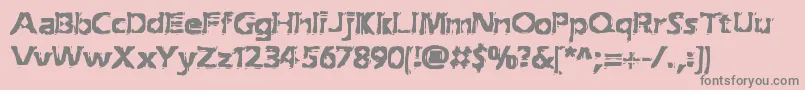 ExtractionBrk Font – Gray Fonts on Pink Background