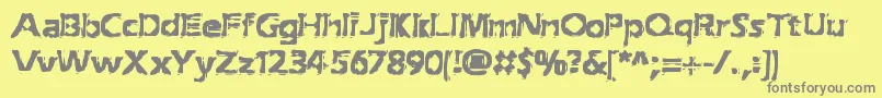 ExtractionBrk Font – Gray Fonts on Yellow Background