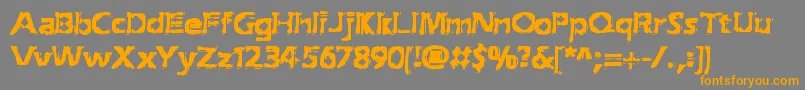 ExtractionBrk Font – Orange Fonts on Gray Background