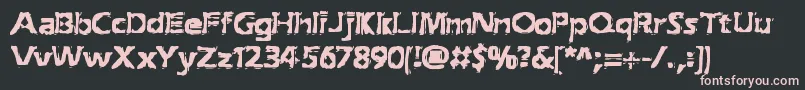ExtractionBrk Font – Pink Fonts on Black Background