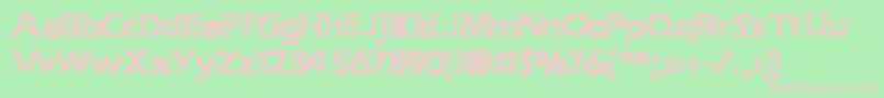 ExtractionBrk Font – Pink Fonts on Green Background