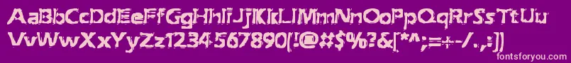 ExtractionBrk Font – Pink Fonts on Purple Background