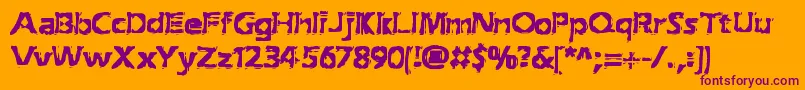 Weitere Informationen zur ExtractionBrk-Schriftart ExtractionBrk-Schriftart – Violette Schriften auf orangefarbenem Hintergrund