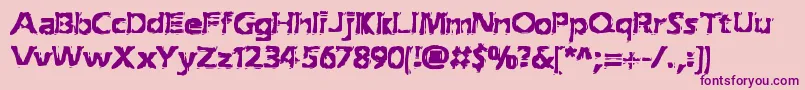 ExtractionBrk Font – Purple Fonts on Pink Background