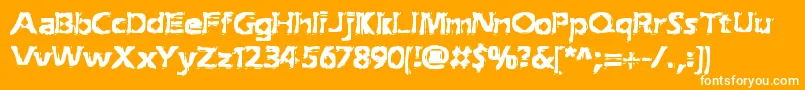 ExtractionBrk Font – White Fonts on Orange Background