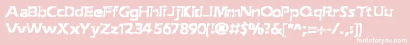 ExtractionBrk Font – White Fonts on Pink Background