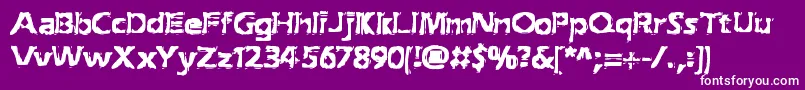 fuente ExtractionBrk – Fuentes Blancas Sobre Fondo Morado