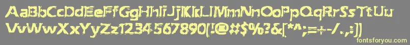 ExtractionBrk Font – Yellow Fonts on Gray Background