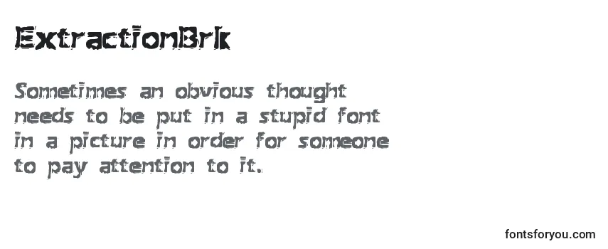 ExtractionBrk Font