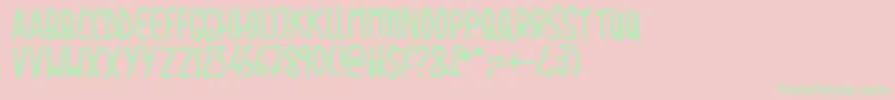 Love The Trees Font – Green Fonts on Pink Background