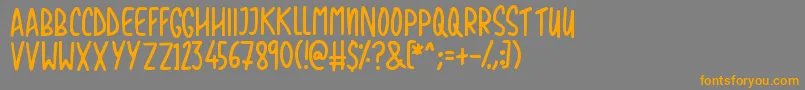 Love The Trees Font – Orange Fonts on Gray Background