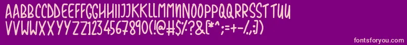 Love The Trees Font – Pink Fonts on Purple Background